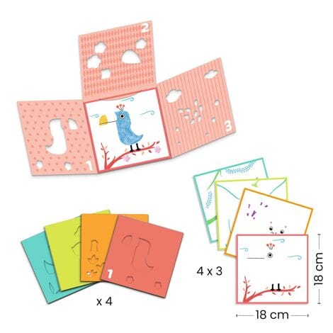 Design By Djeco Arte / Manualidades Set de plantillas de animales para colorear - Design By Djeco DJ00028