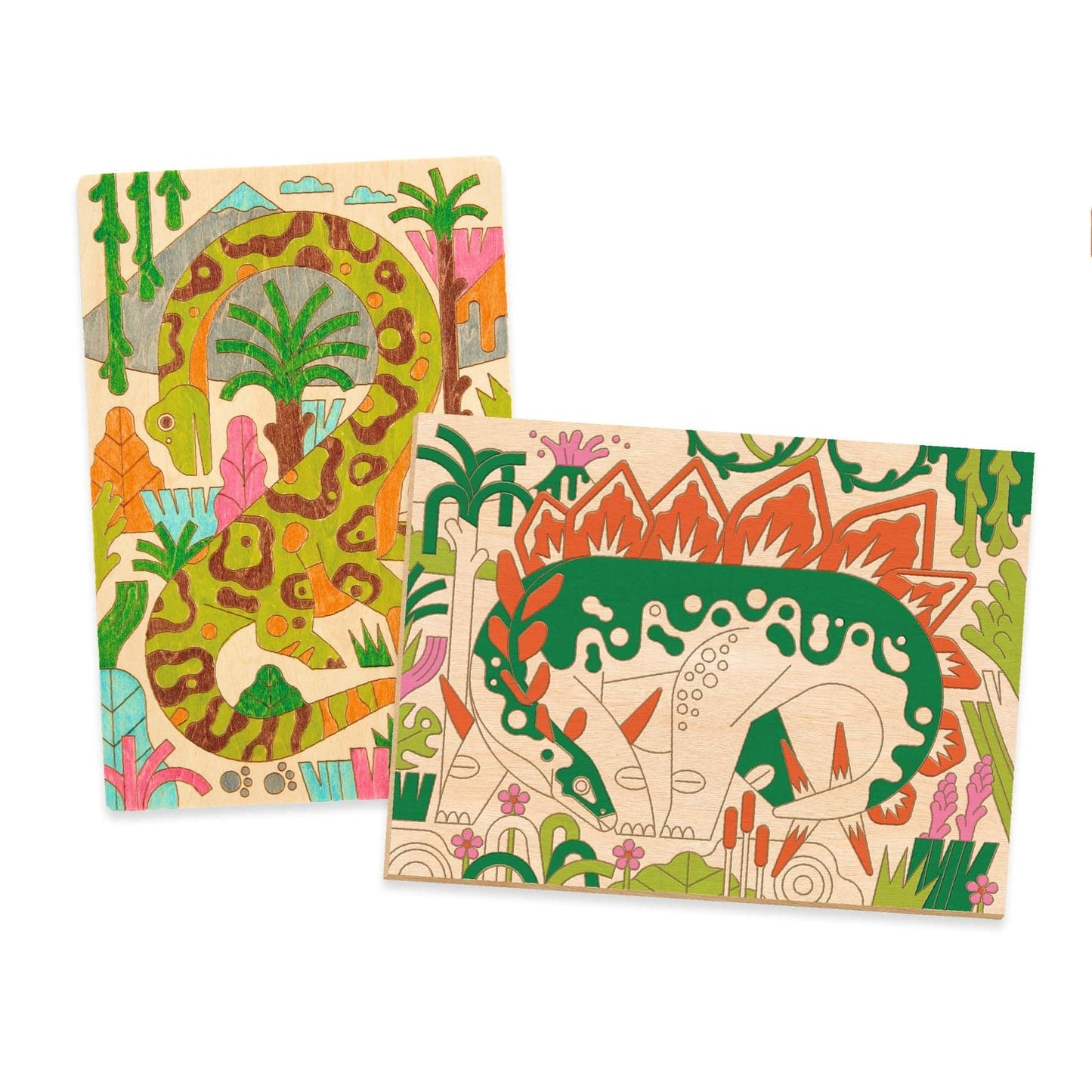 Design By Djeco Arte / Manualidades Set para colorear en madera - Dinosaurio DJ08739