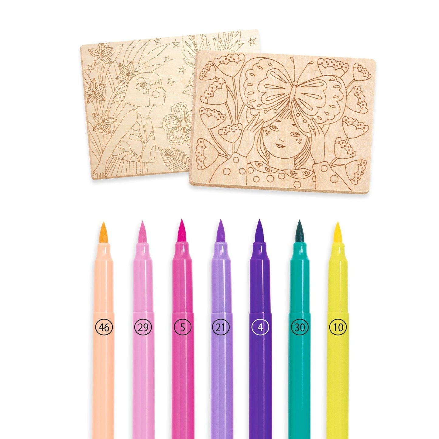 Design By Djeco Arte / Manualidades Set para colorear en madera DJ08738