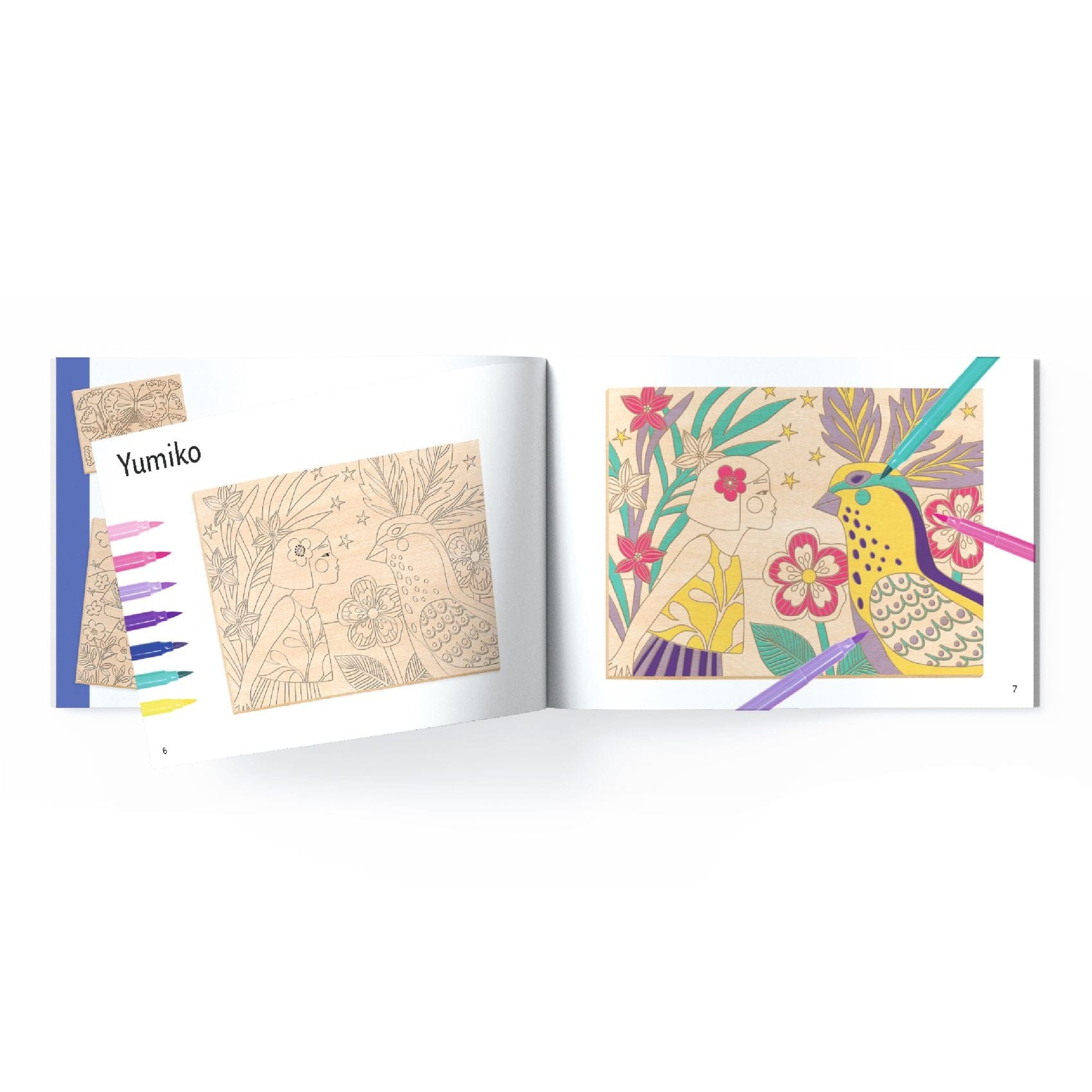 Design By Djeco Arte / Manualidades Set para colorear en madera DJ08738