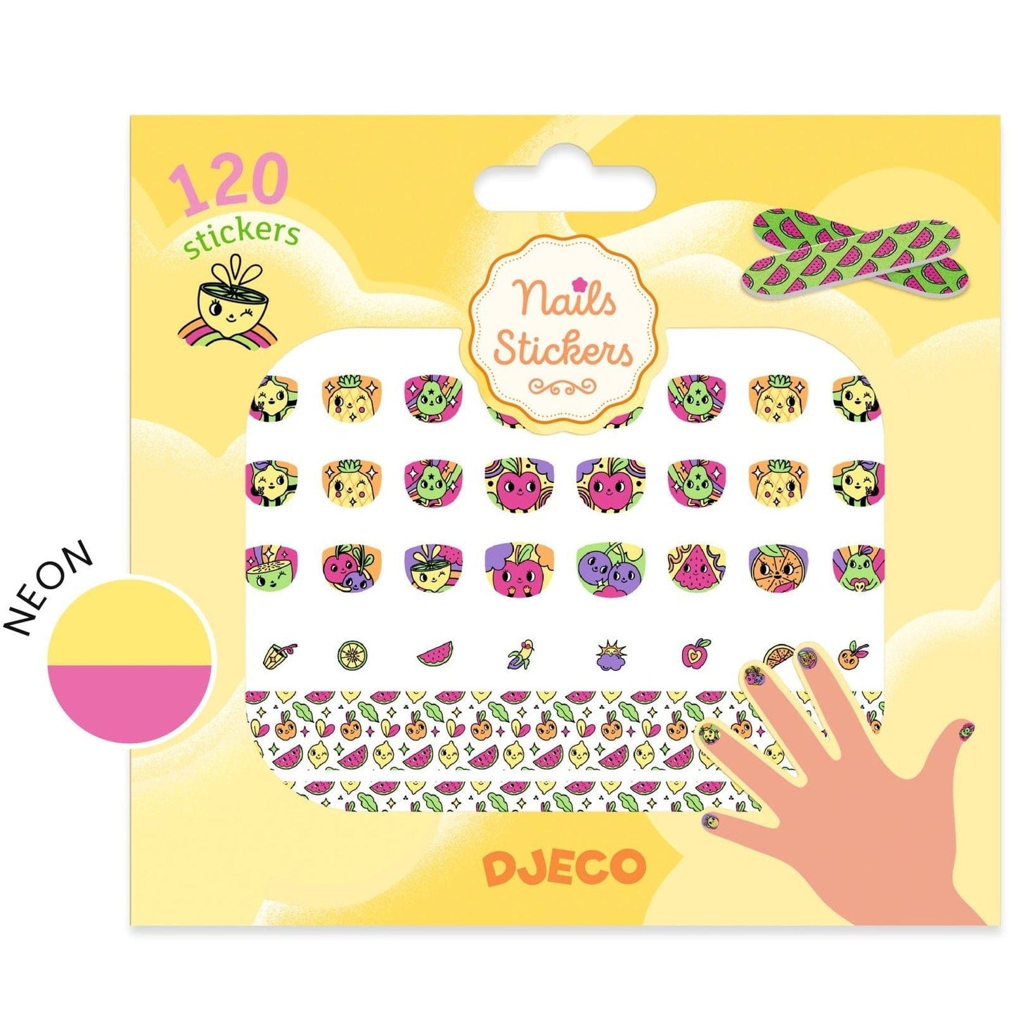 Design By Djeco Arte / Manualidades Stickers para uñas de frutas neón DJ09240
