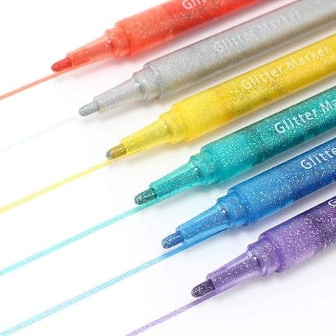 Design By Djeco Arte y Manualidades 6 Lápices Plumones glitter