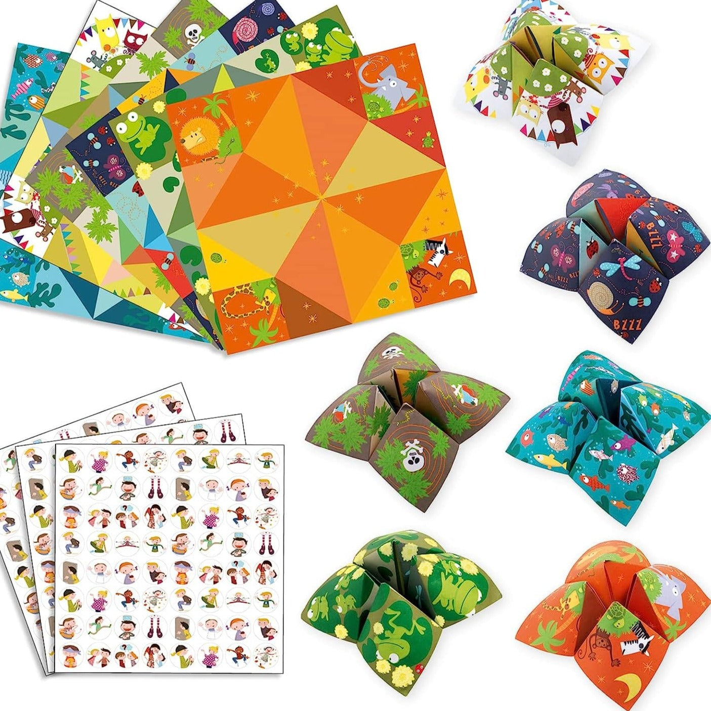 Design By Djeco Arte y Manualidades Crea con Papeles - Origami Adivina Animales DJ08764