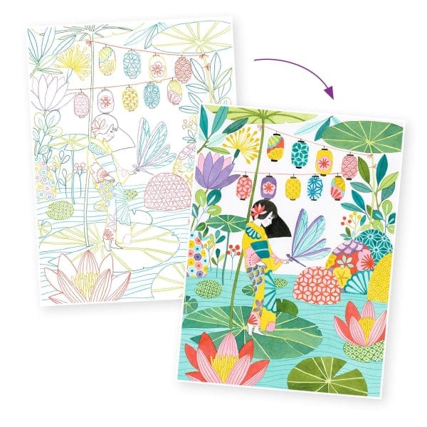 Design By Djeco Arte y Manualidades Dibujos para colorear Japón