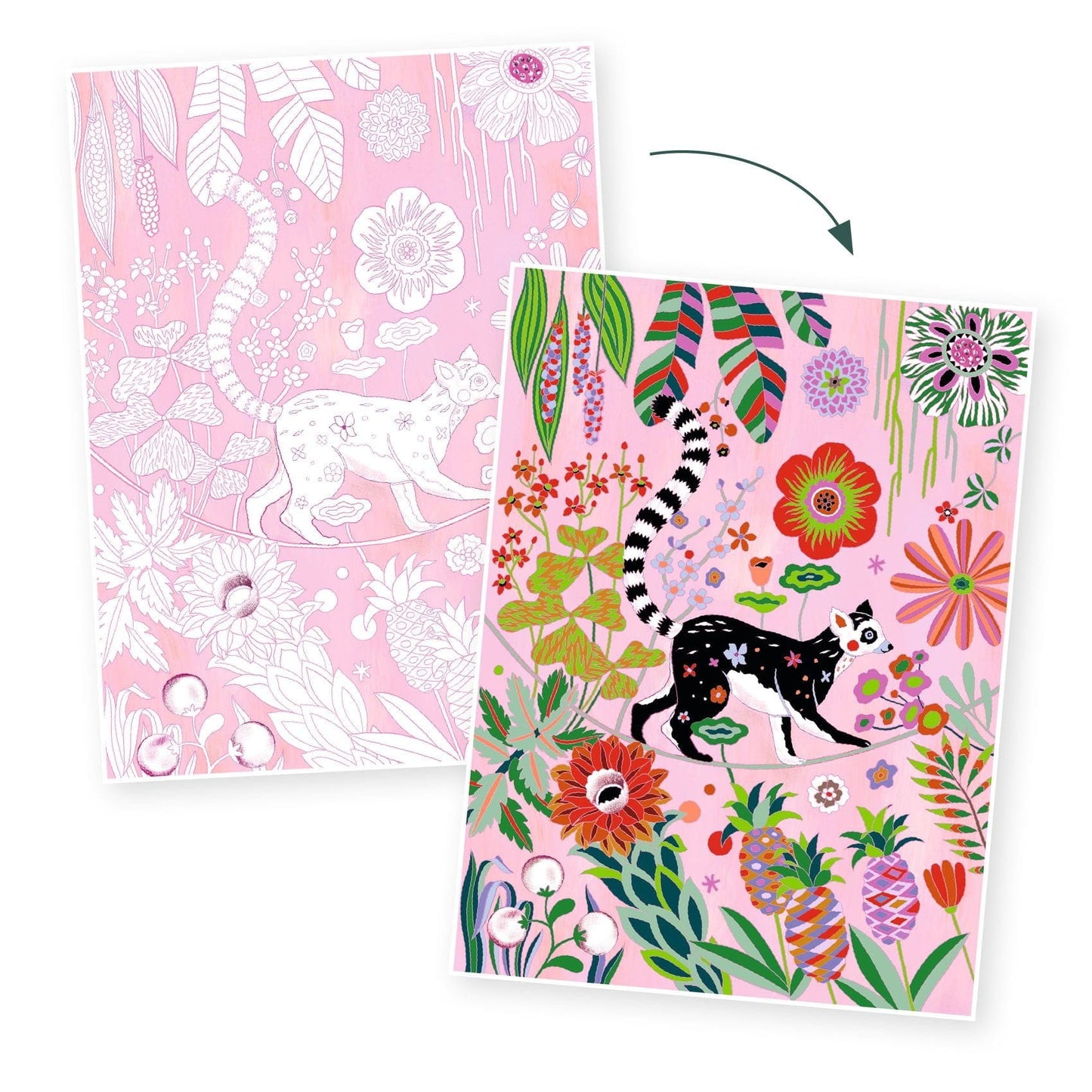Design By Djeco Arte y Manualidades Dibujos para colorear Jungla