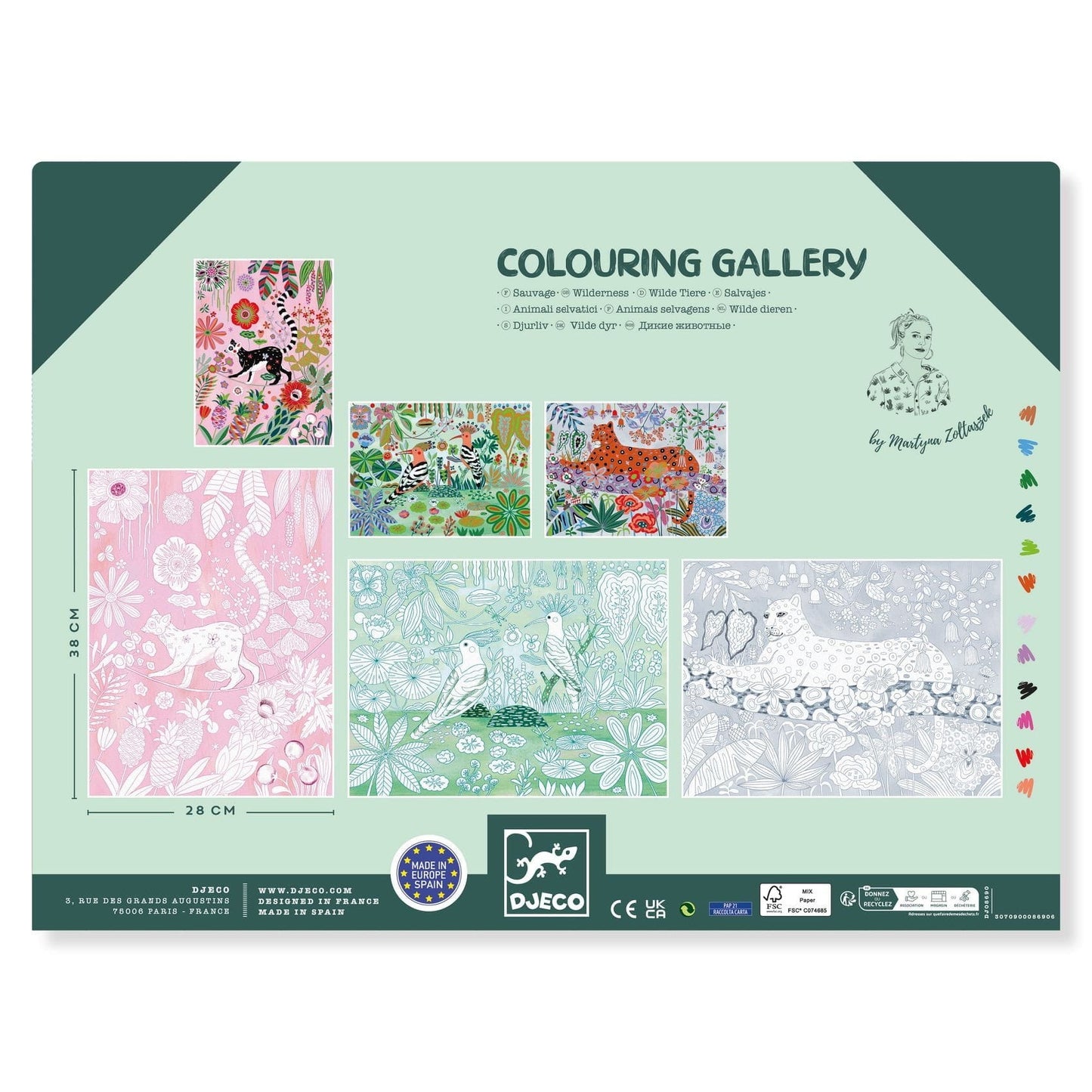 Design By Djeco Arte y Manualidades Dibujos para colorear Jungla