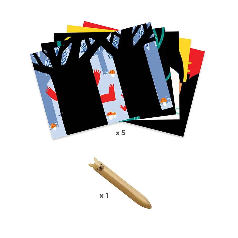 Design By Djeco Arte y Manualidades Láminas para Raspar animales