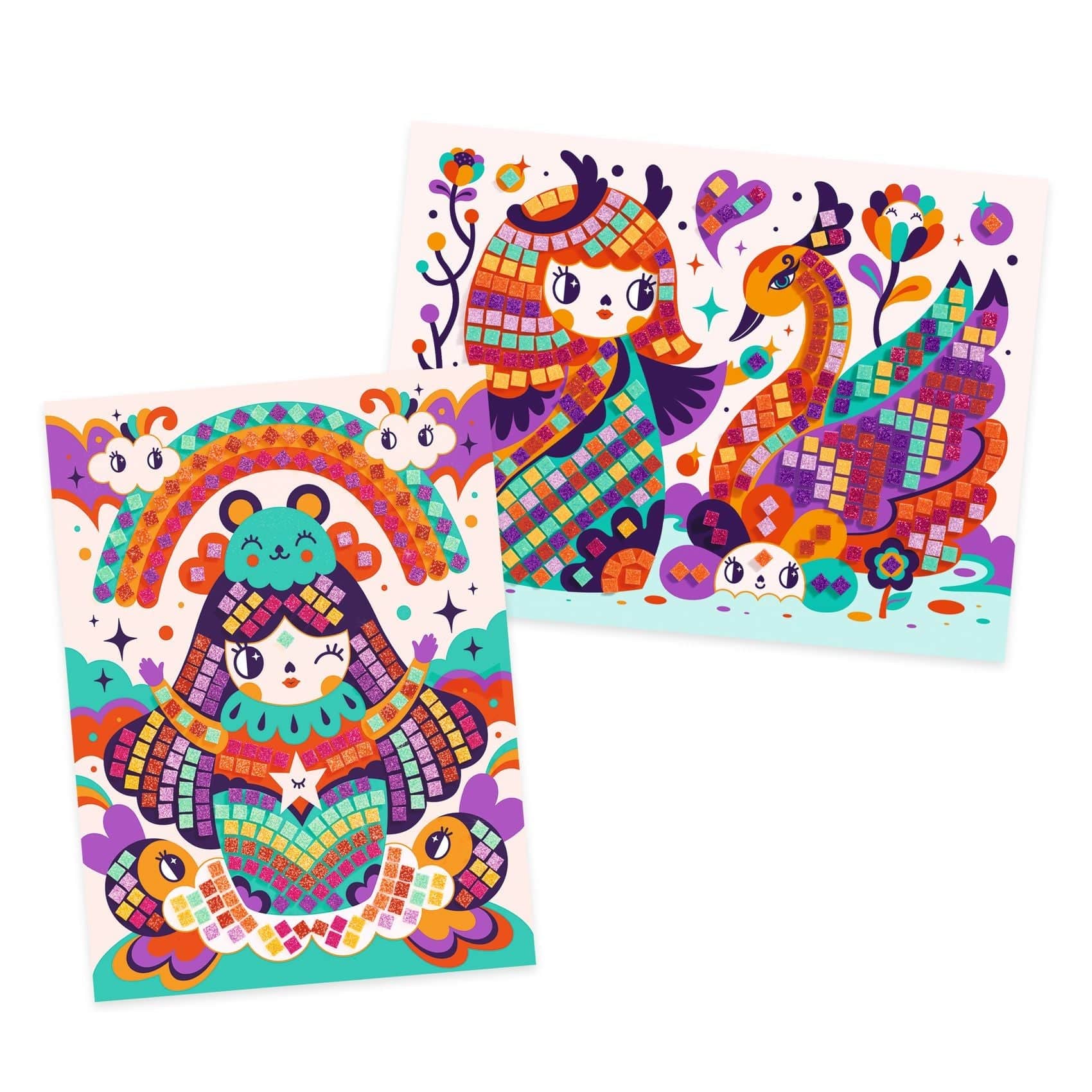 Design By Djeco Arte y Manualidades Mosaicos Kokeshis