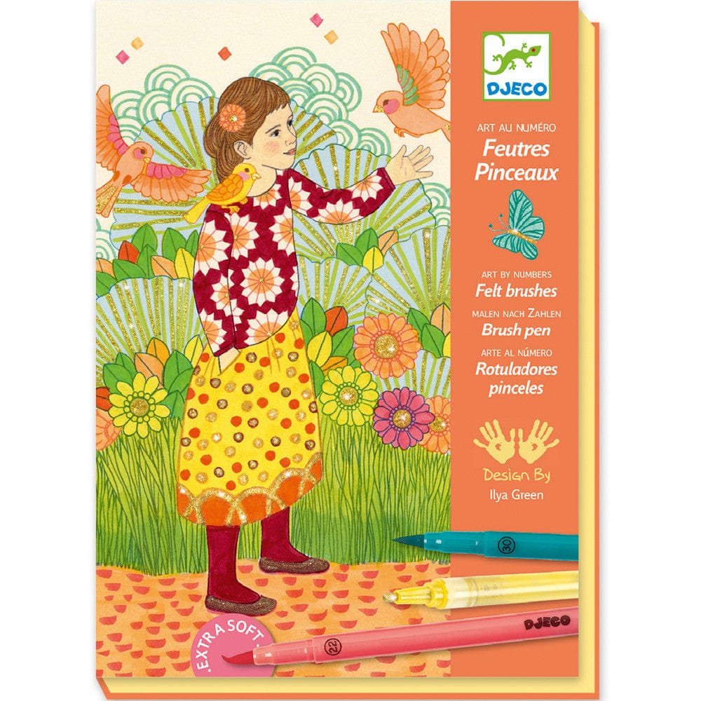 Design By Djeco Arte y Manualidades Pintar por numero: Pincel bajo los encantos