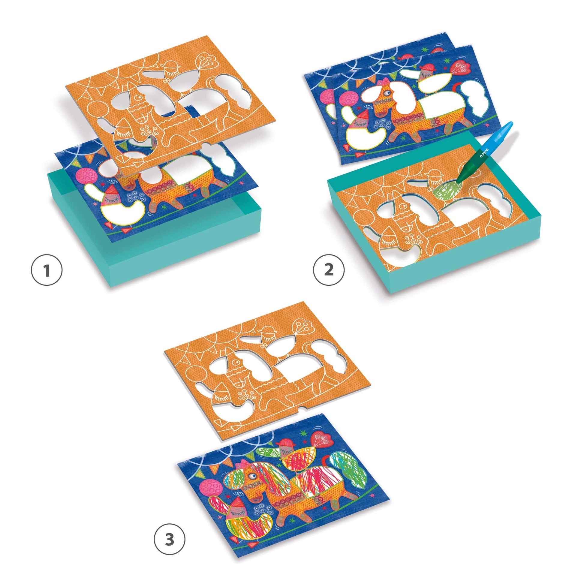 Design By Djeco Arte y Manualidades Plantillas de dibujo - Color stop DJ08989