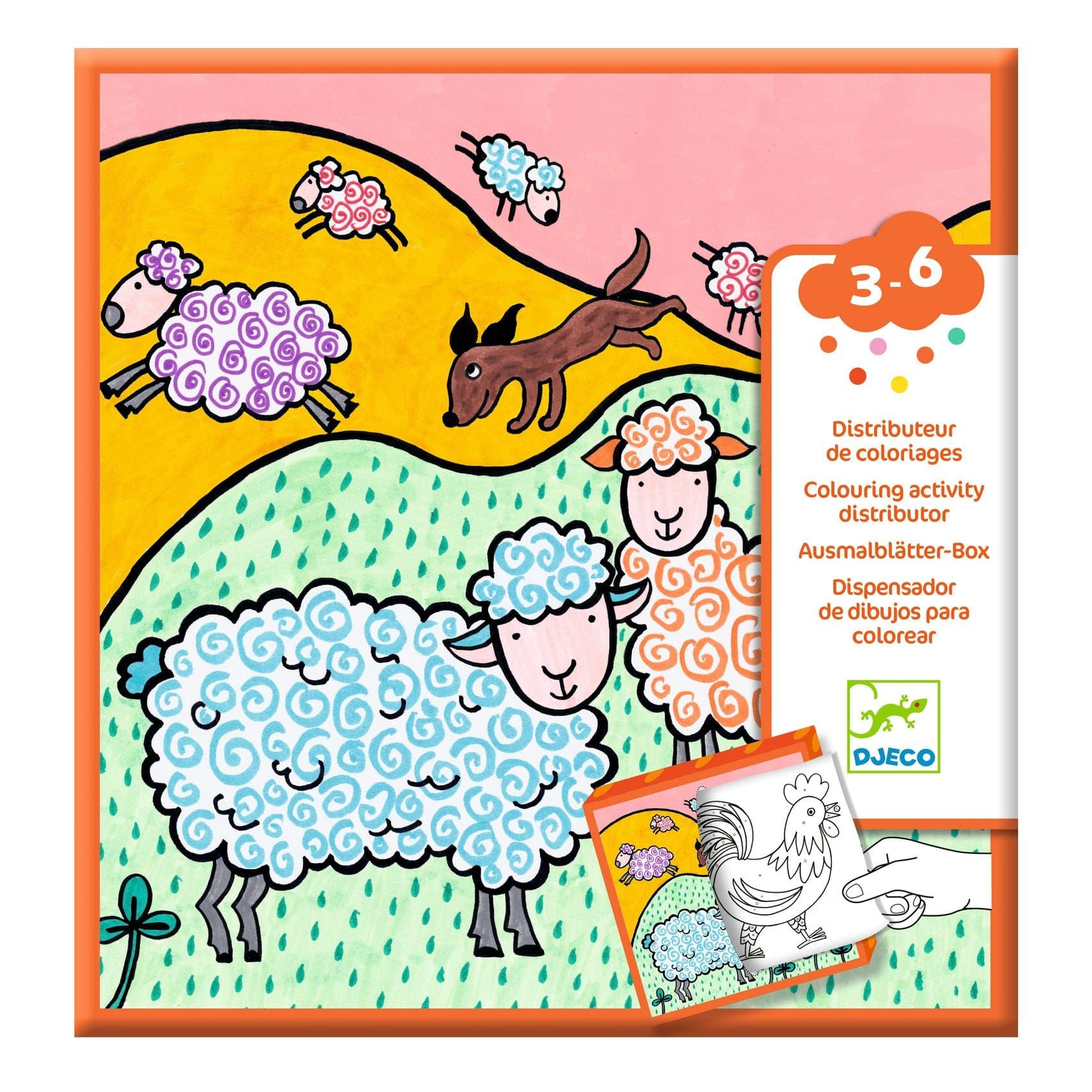 Design By Djeco Arte y Manualidades Plantillas de Dibujo - Farm DJ00050