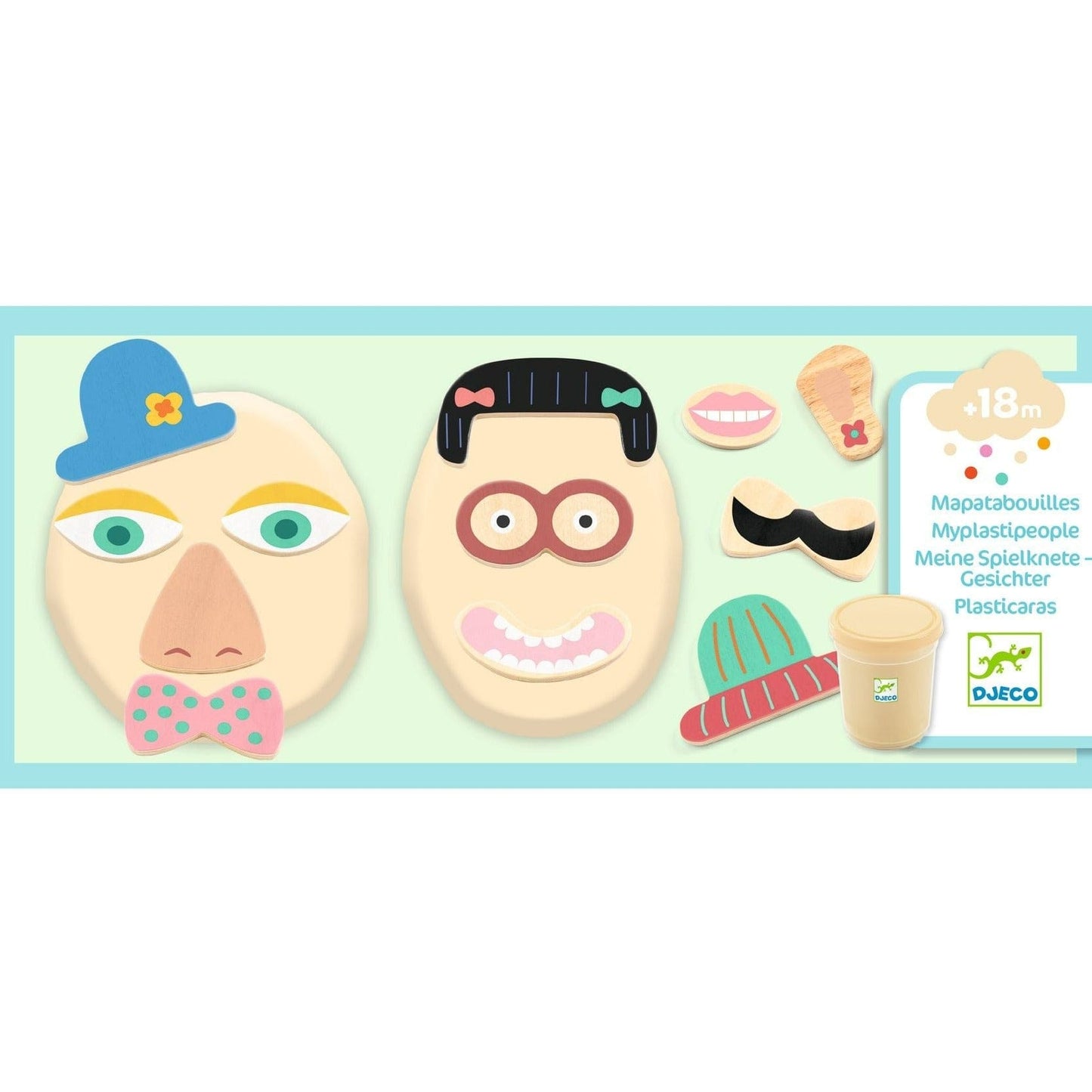 Design By Djeco Arte y Manualidades Plasticina Caras DJ09031