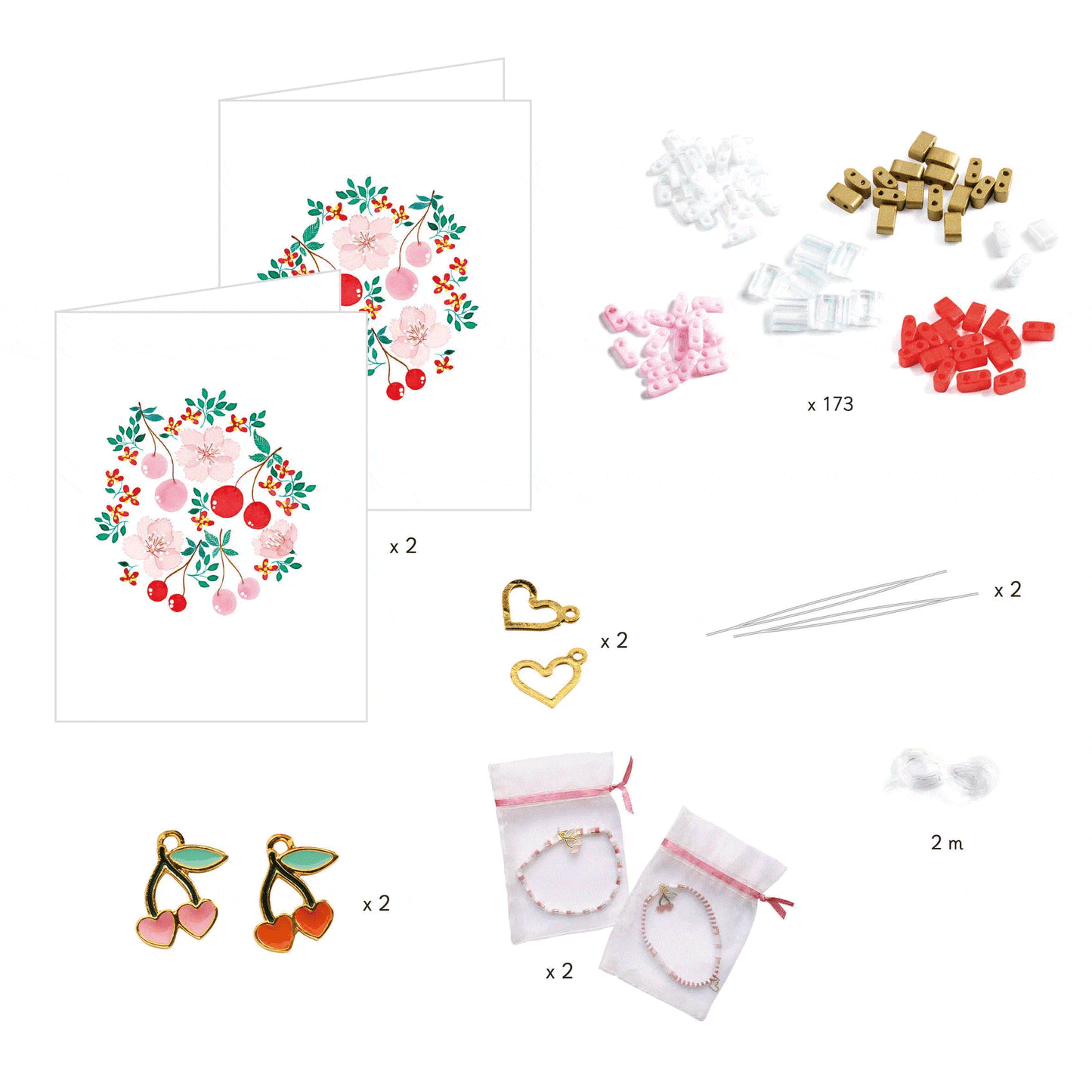 Design By Djeco Arte y Manualidades Pulseras duo cerezas DJ00017