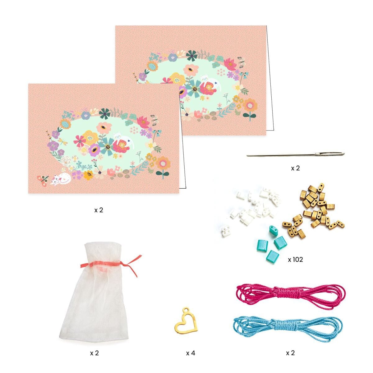 Design By Djeco Arte y Manualidades Pulseras Duo Flores