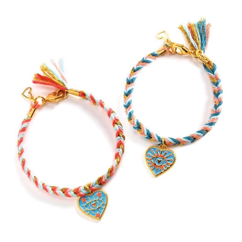 Design By Djeco Arte y Manualidades Pulseras hilo corazones de amistad