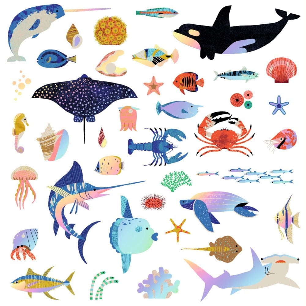 Design By Djeco Arte y Manualidades Set 160 Stickers océano