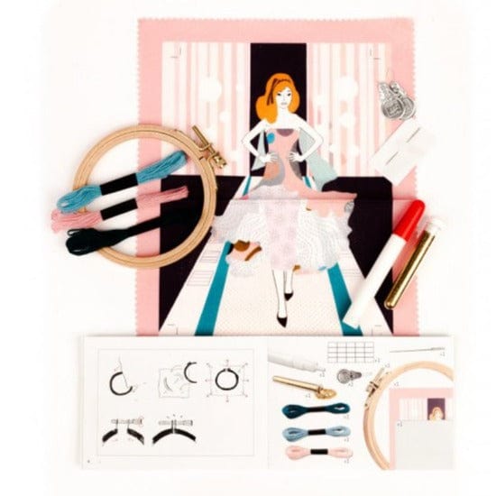 Design By Djeco Arte y Manualidades Set de bordado: Fashion Week