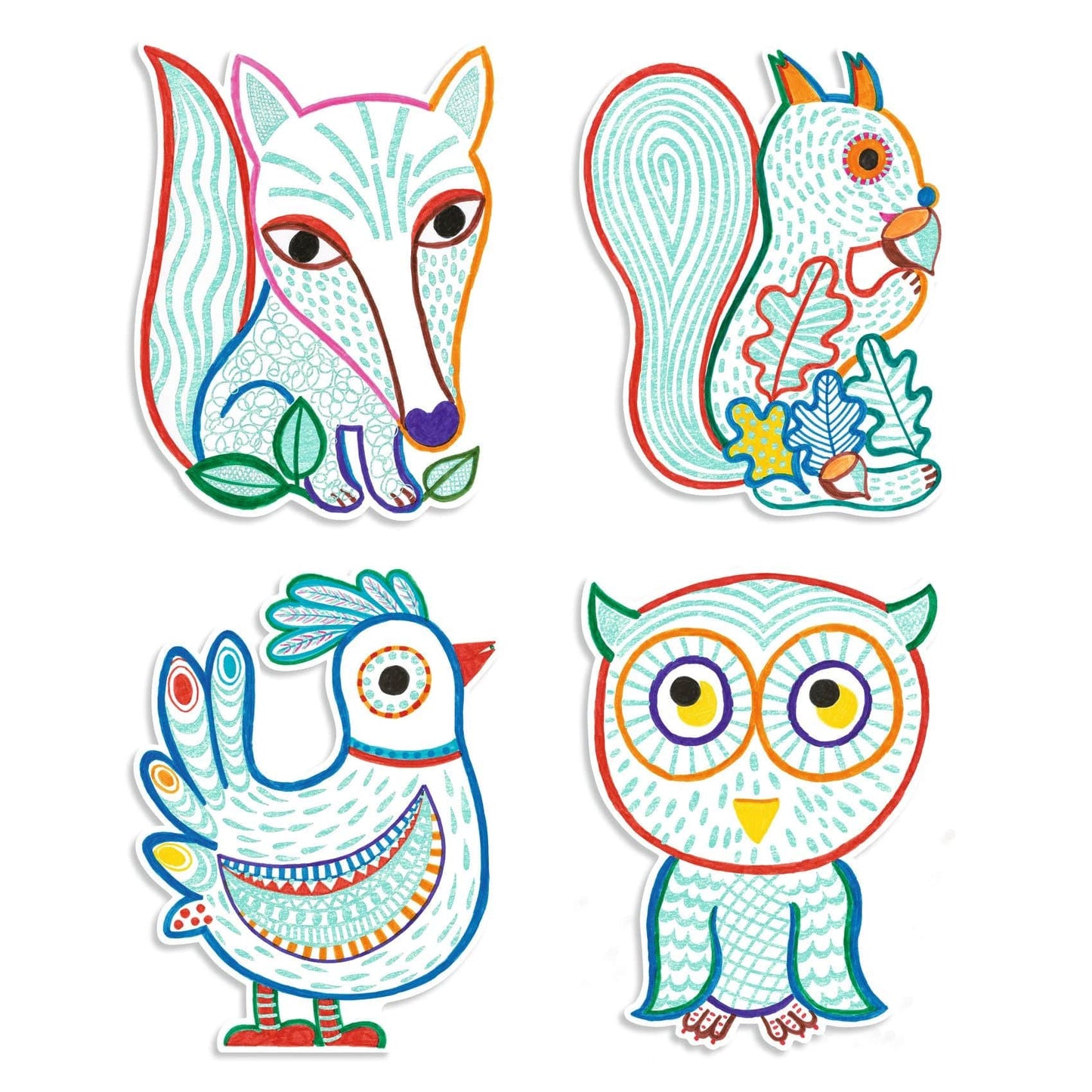 Design By Djeco Arte y Manualidades Set de pintura mágica - Amigos mágicos DJ00063