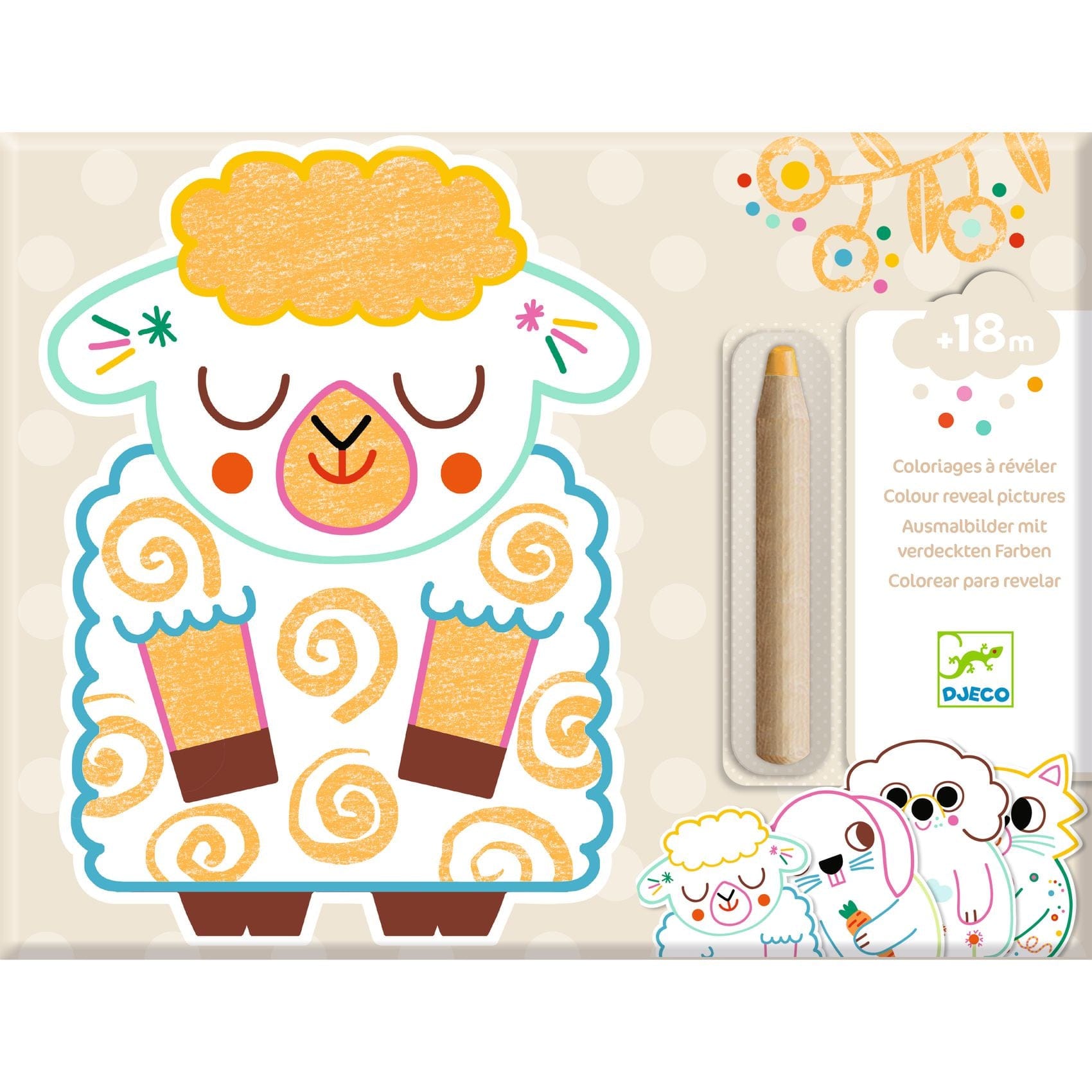 Design By Djeco Arte y Manualidades Set de pintura mágica - Animales domésticos DJ00061