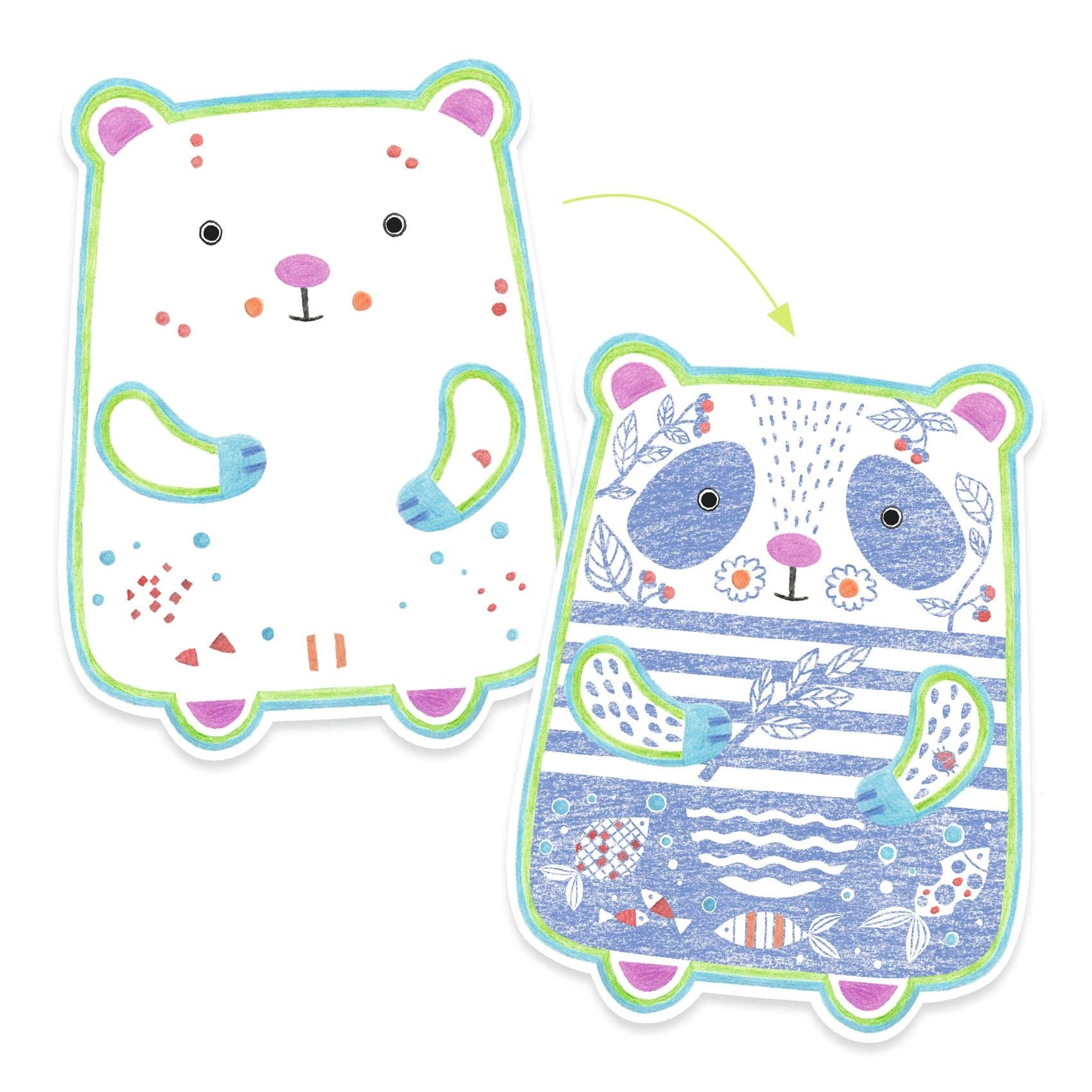 Design By Djeco Arte y Manualidades Set de pintura mágica - Animales Salvajes DJ00062