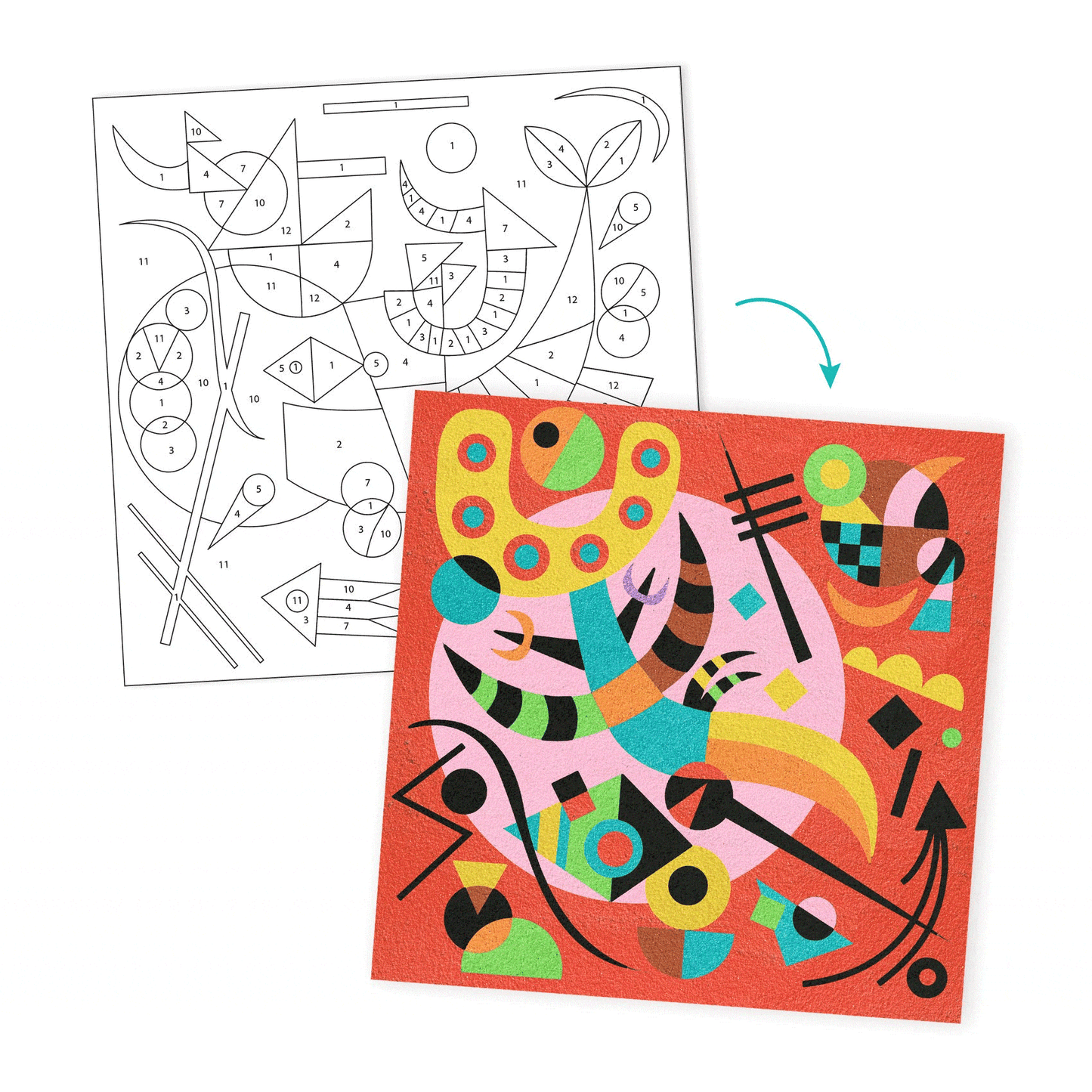 Design By Djeco Arte y Manualidades Set para colorear con arena