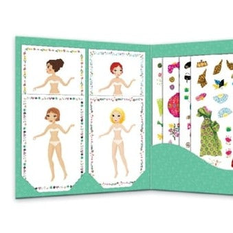 Design By Djeco Arte y Manualidades Stickers y Muñecas de Papel Masive Fashion DJ09691