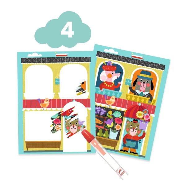 Design By Djeco Juegos de memoria y lógica Actividades Creativas The Cat and his Pals - Design By Djeco DJ09292