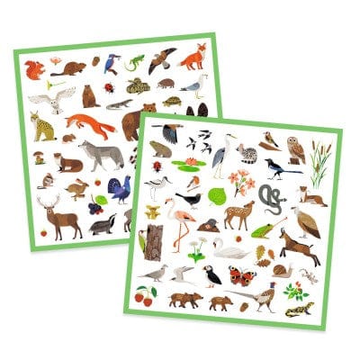 Design By Djeco Libro Actividades Libro Stickers Fauna - Design By Djeco DJ09285