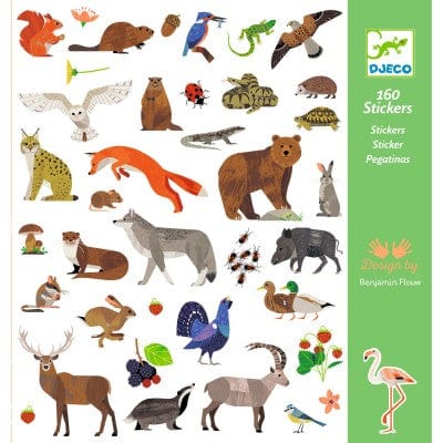 Design By Djeco Libro Actividades Libro Stickers Fauna - Design By Djeco DJ09285