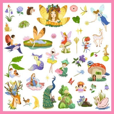 Design By Djeco Libro Actividades Libro Stickers metálicos Fantasía - Design By Djeco DJ09279