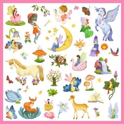 Design By Djeco Libro Actividades Libro Stickers metálicos Fantasía - Design By Djeco DJ09279