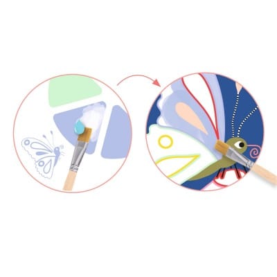 Design By Djeco Libros para pintar Pintura con paletas Los bichitos - Design By Djeco DJ09134