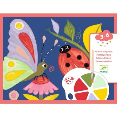 Design By Djeco Libros para pintar Pintura con paletas Los bichitos - Design By Djeco DJ09134