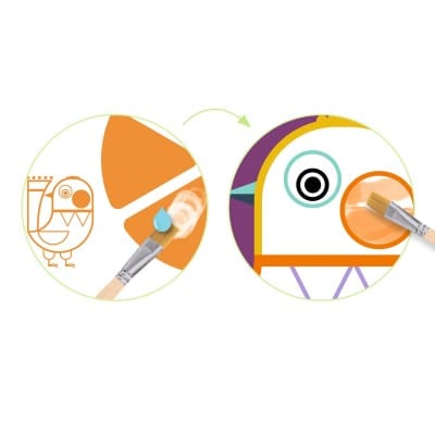 Design By Djeco Libros para pintar Pintura con paletas Mejillas regordetas - Design By Djeco DJ09133