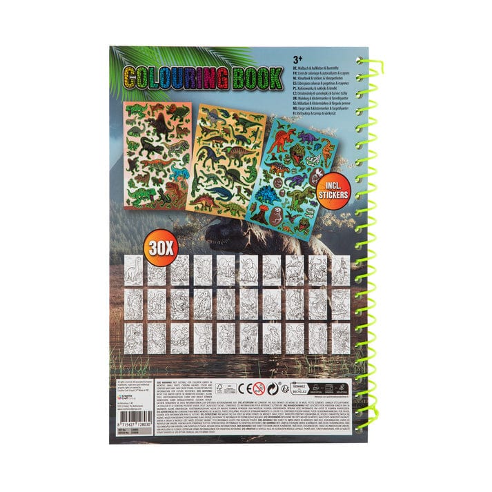 Dinosaur Expedition Libro Actividades Libro para pintar Dinosaurio con lápices y stickers - Dinosaur Expedition DE130003