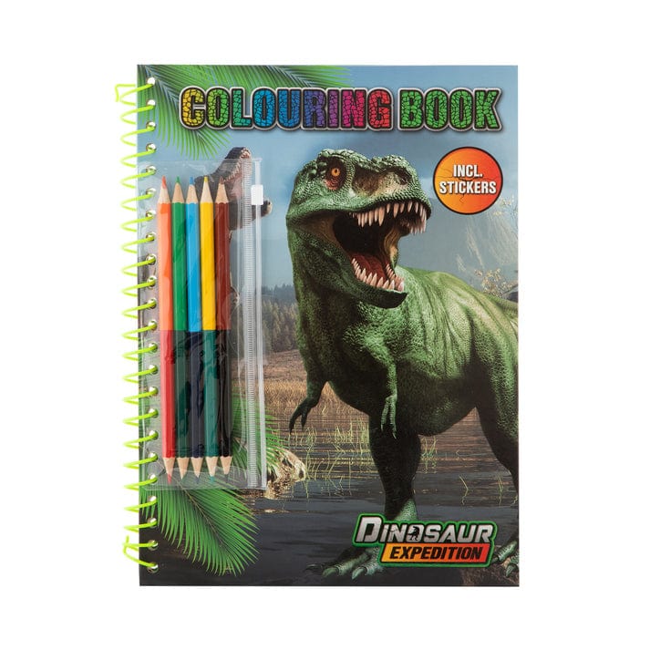 Dinosaur Expedition Libro Actividades Libro para pintar Dinosaurio con lápices y stickers - Dinosaur Expedition DE130003