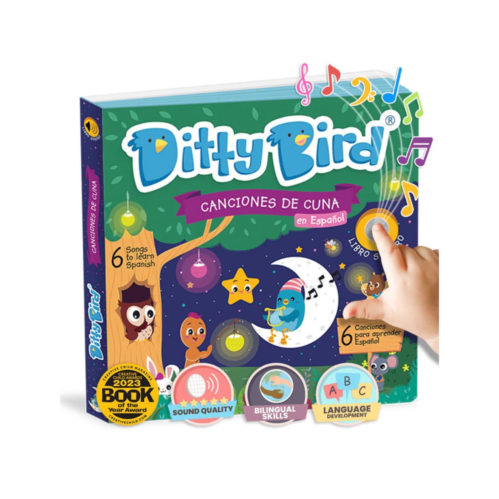 Ditty Bird Libro Musical Libro Interactivo Canciones de Cuna en español - Ditty Bird DI022