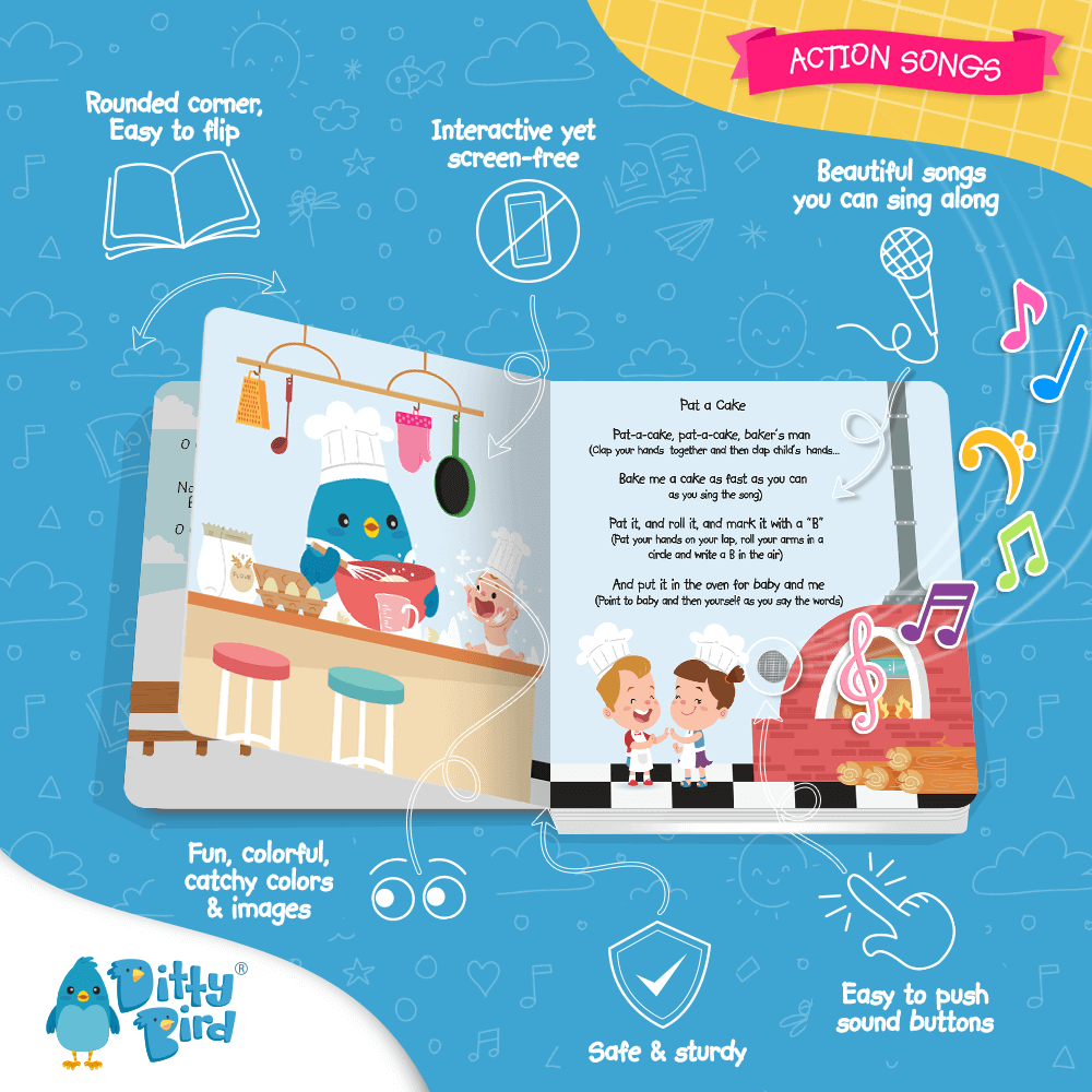 Ditty Bird Libros Libro Interactivo Musical Action Songs DI013