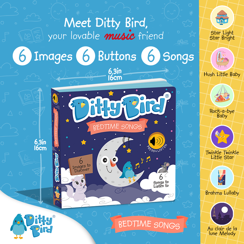Ditty Bird Libros Libro Interactivo Musical Bedtime Songs DI004