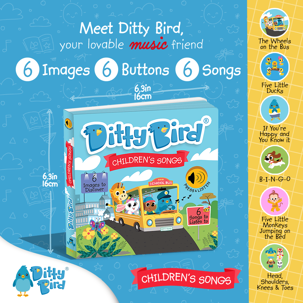 Ditty Bird Libros Libro Interactivo Musical Children’s Songs DI001