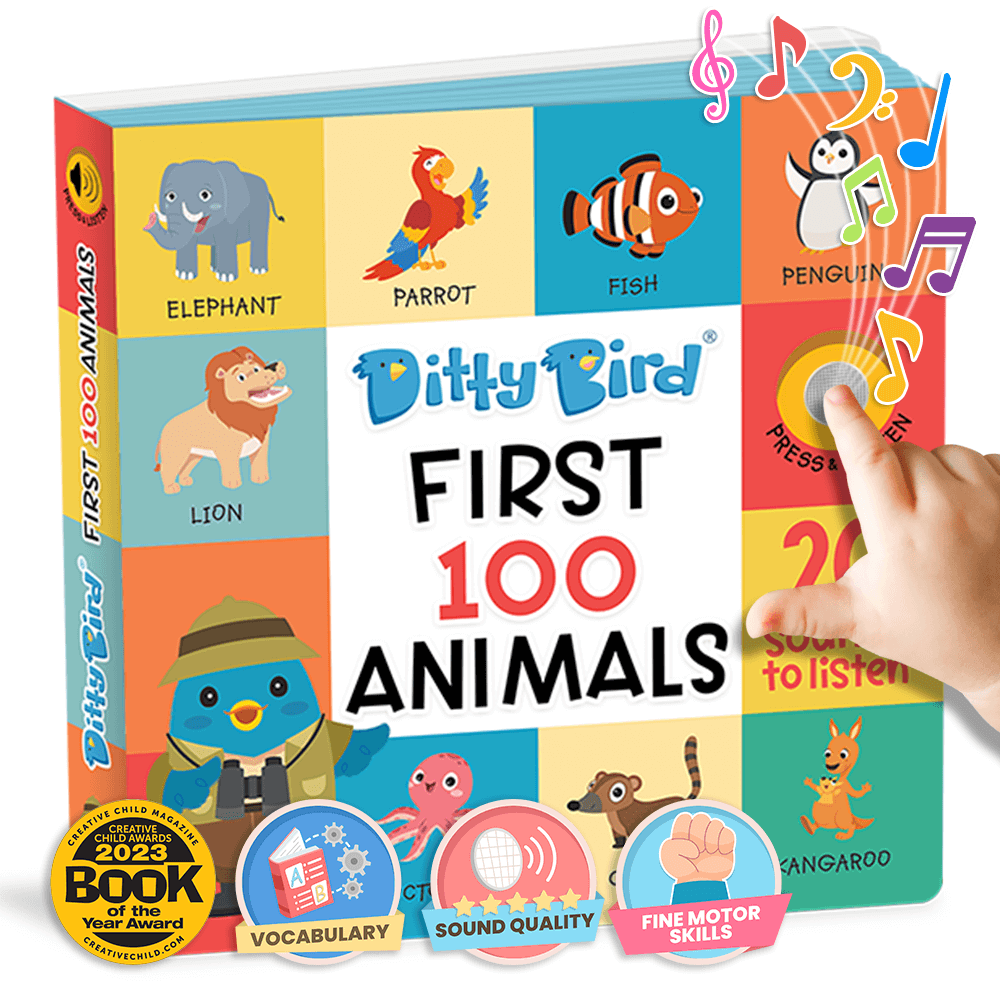 Ditty Bird Libros Libro Interactivo Musical First 100 Animals DI028