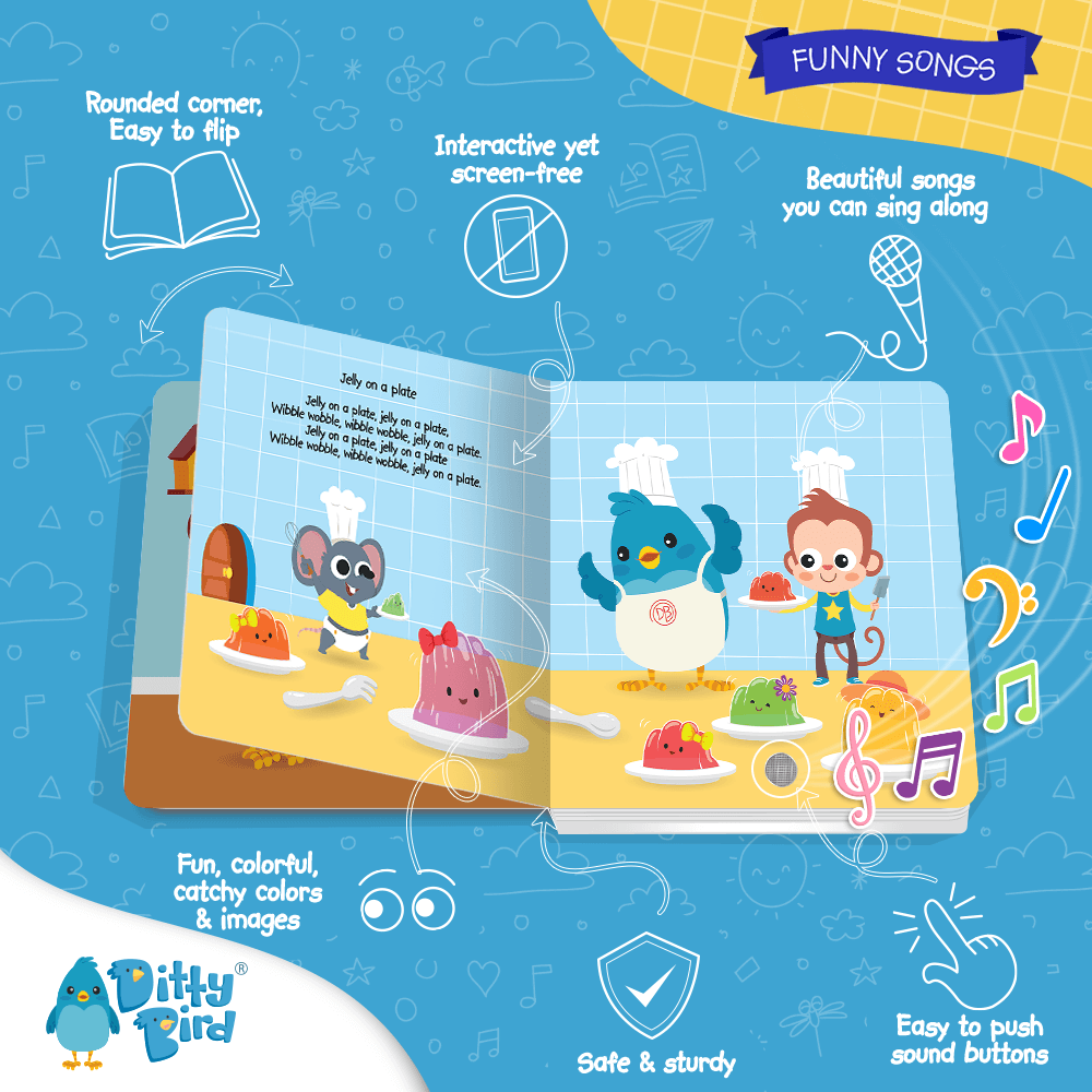 Ditty Bird Libros Libro Interactivo Musical Funny Songs DI018