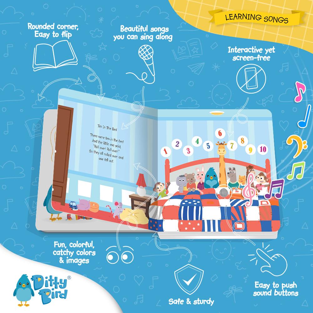 Ditty Bird Libros Libro Interactivo Musical Learning Songs DI003