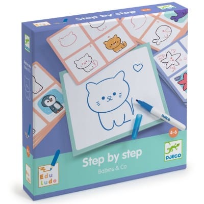 Djeco Arte / Manualidades Set de dibujo Paso a paso Babies & Co - Djeco DJ08246
