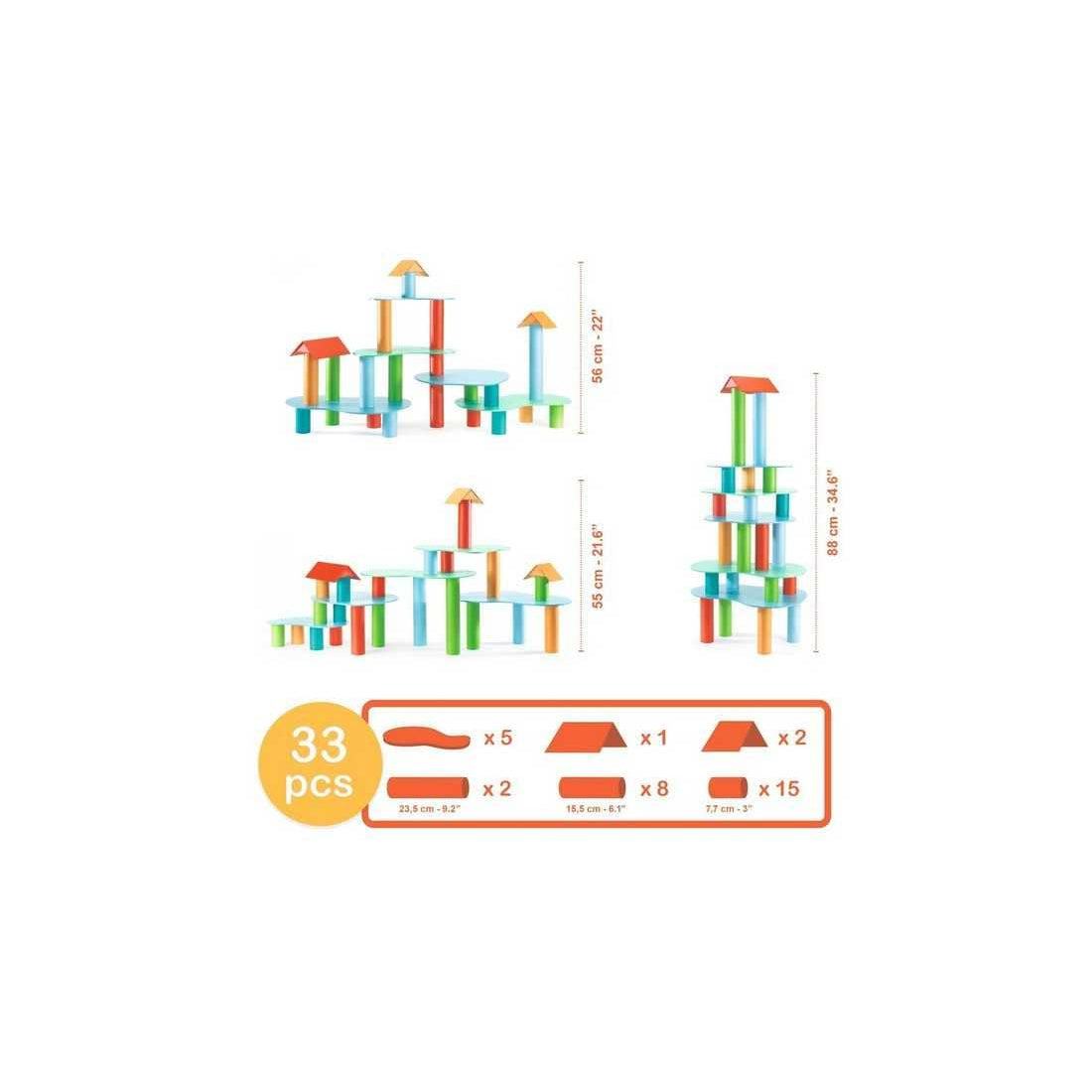 DJECO Bloques / Construcción Juego de Construcción Tubulo - Djeco DJ08350