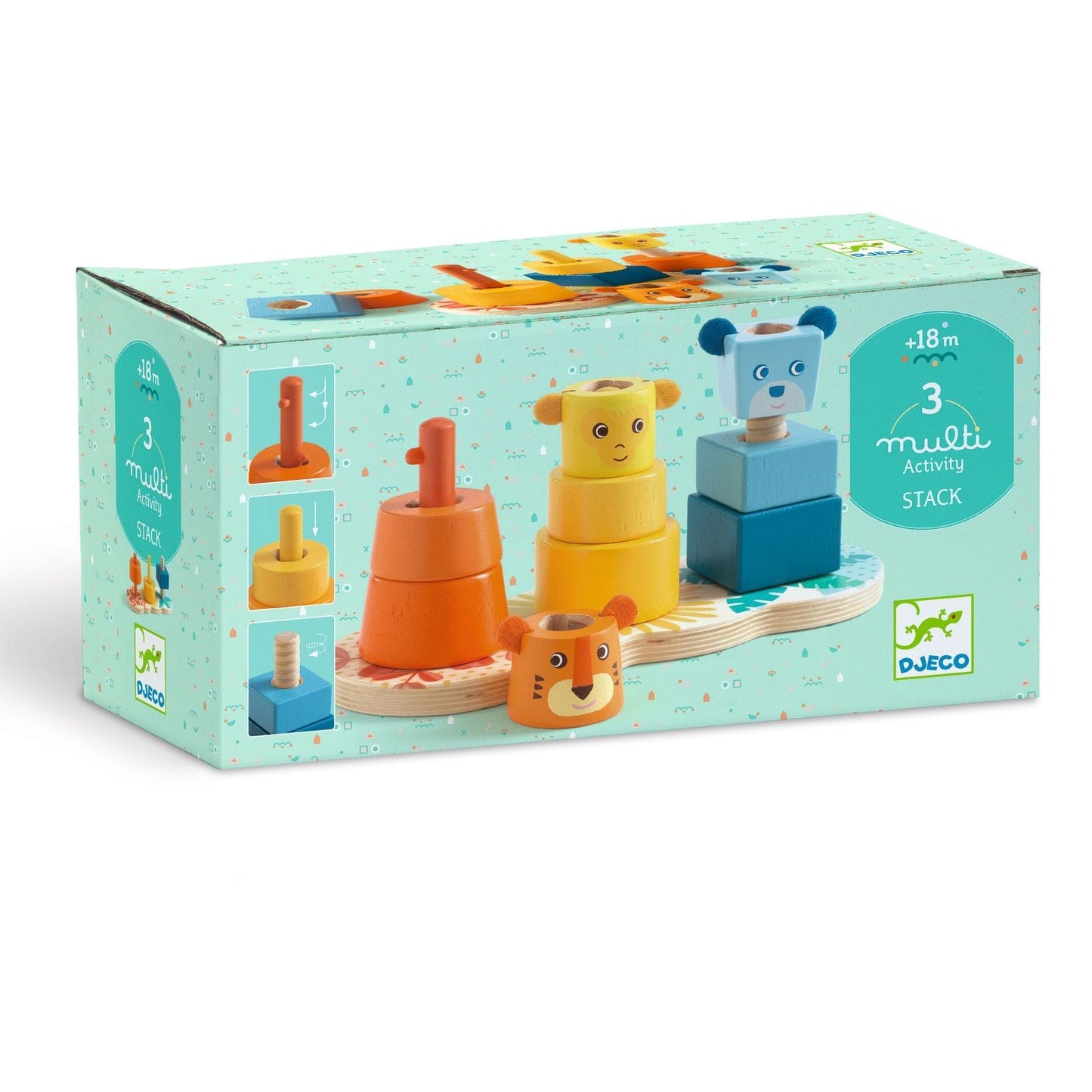 DJECO Destreza y Habilidades Juego de apilamiento Multi Stack DJ06218