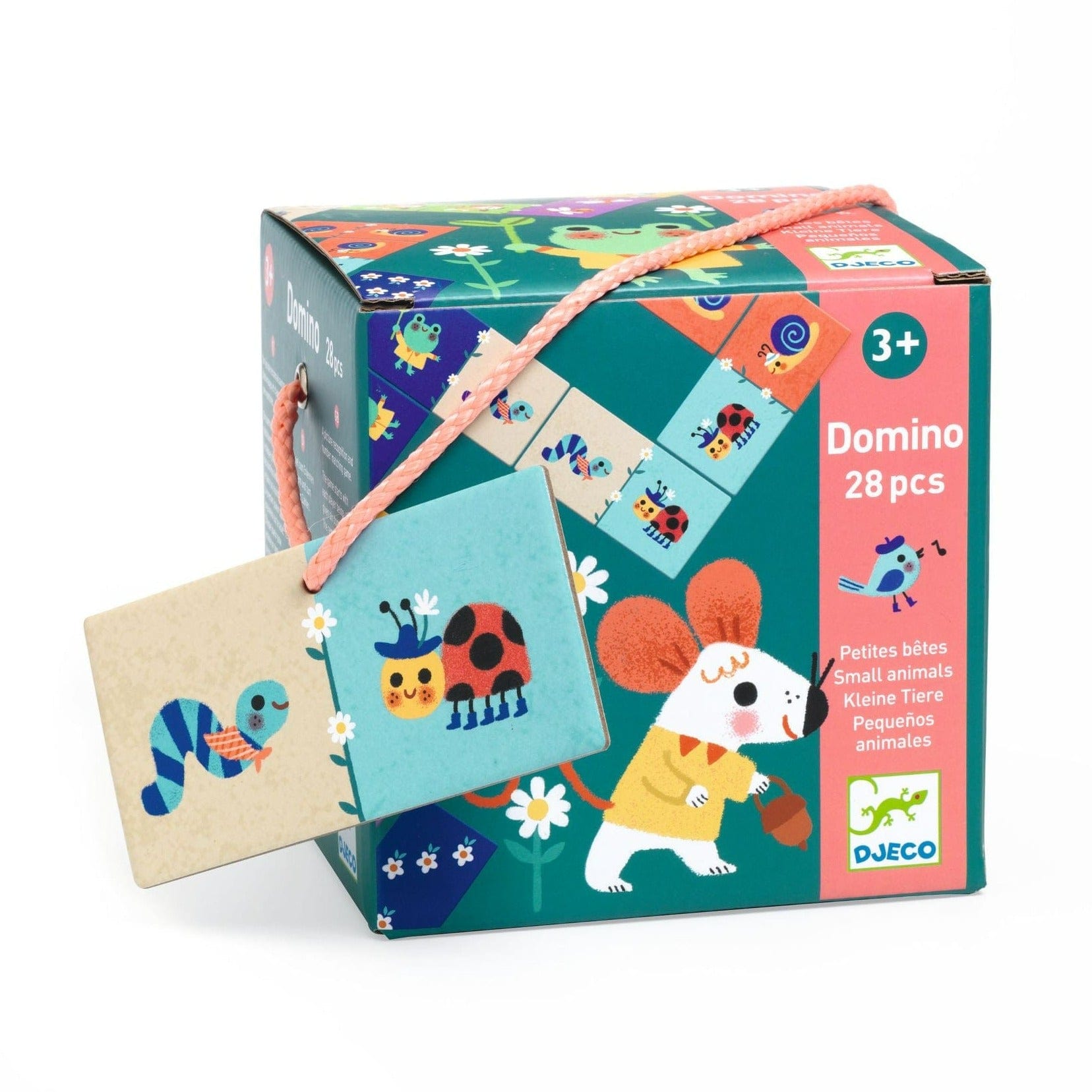Djeco Juegos de memoria y lógica Dominó Pequeños animales 28 piezas DJ08255