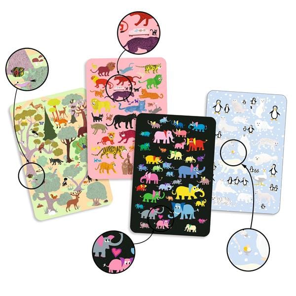 DJECO Juegos de memoria y lógica Juego de cartas Myster Animo DJ05079