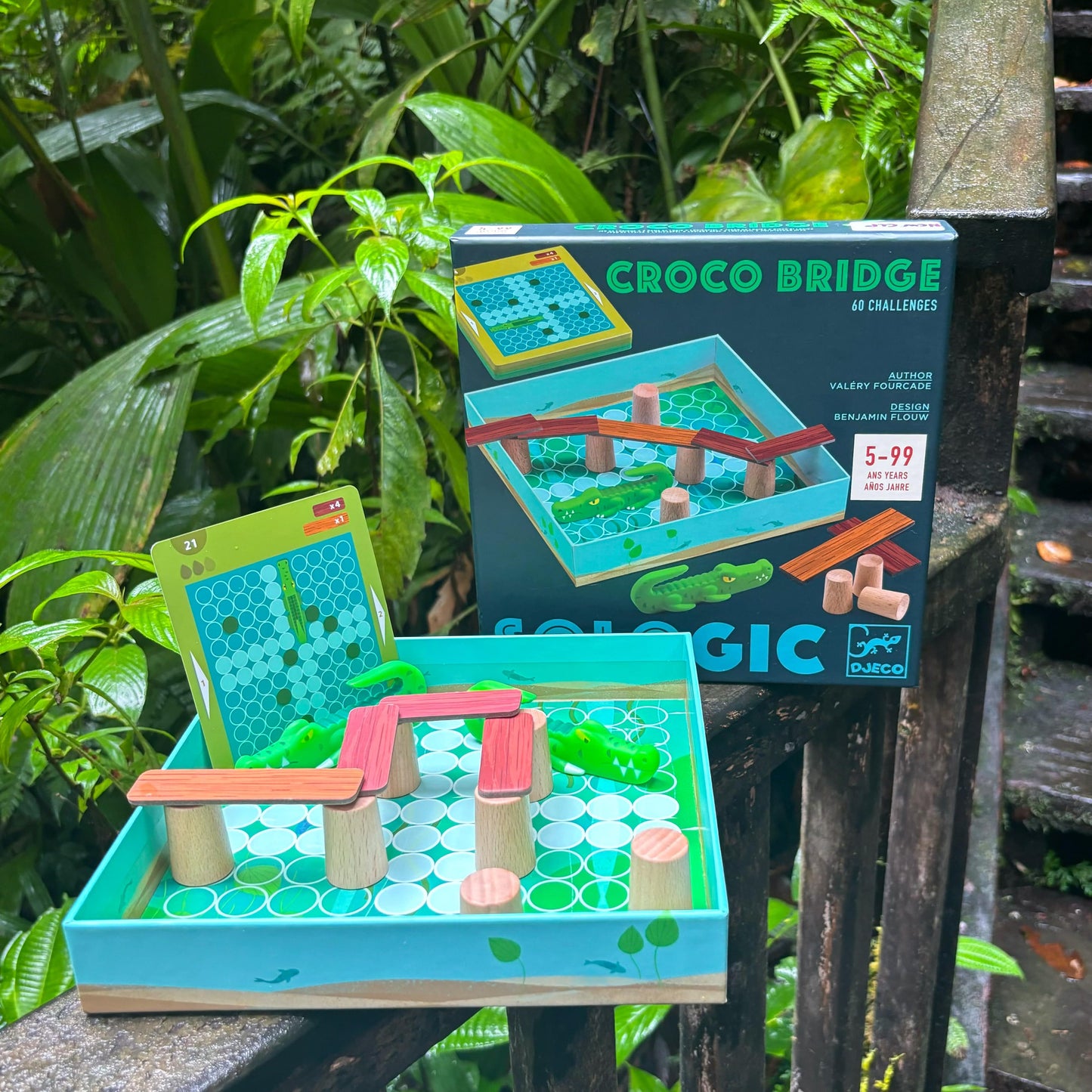 DJECO Juegos de memoria y lógica Juego de Lógica Croco Bridge - Djeco DJ00816