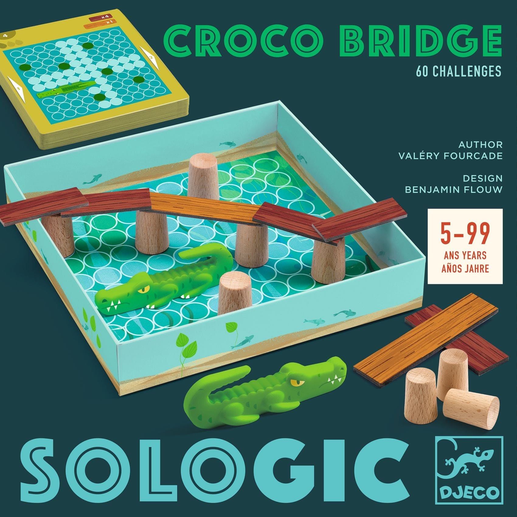 DJECO Juegos de memoria y lógica Juego de Lógica Croco Bridge - Djeco DJ00816
